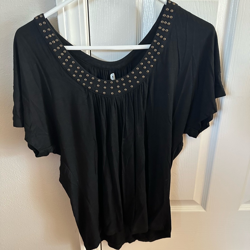 Black Studded Blouse